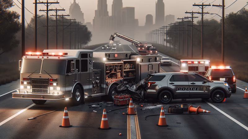 A person who parks a truck on the side of the road, exits it and directs traffic is not using or operating the truck